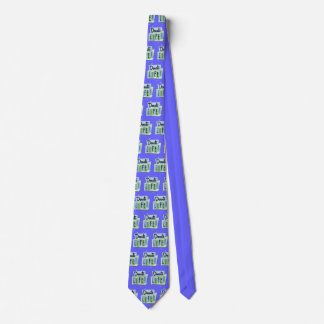 Customizable Retro Donate Life Blue and Green Neck Tie