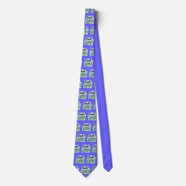 Customizable Retro Donate Life Blue and Green Neck Tie (Front)