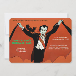 Customizable Retro Dracula Invitation