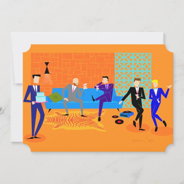 Customizable Retro Gay Party Invitations (Front)