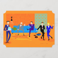 Customizable Retro Gay Party Invitations