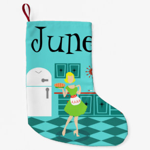 Customizable Retro Kitchen Christmas Stocking