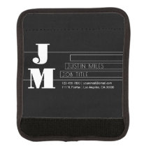 Customizable Retro-modern Black & White Monogram
