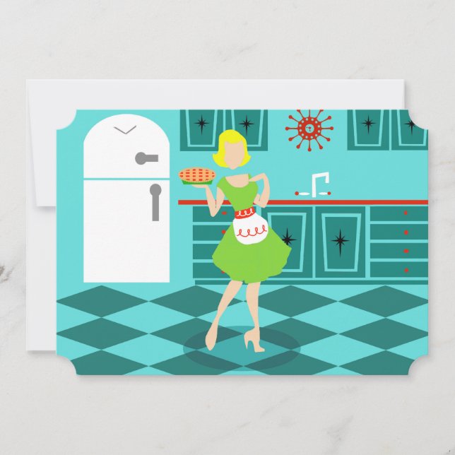 Customizable Retro Mother's Day Invitations (Front)