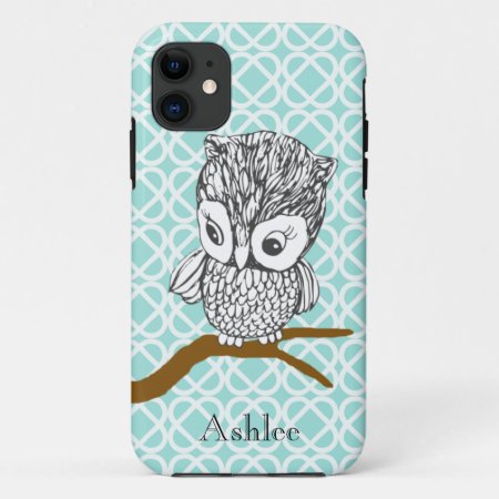 Customizable Retro Owl Iphone 5 Case