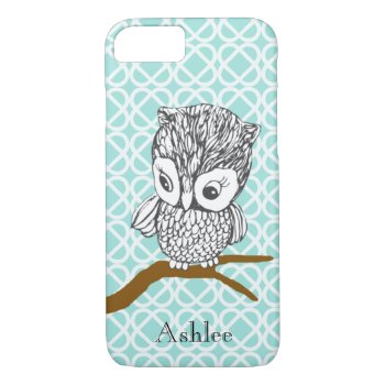 Customizable Retro Owl Iphone 7 Case by JoleeCouture at Zazzle