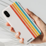 Customizable Retro Phone Case Minimalistic Design<br><div class="desc">Customizable Retro Phone Case,  Minimalistic Design. 

- Text can be personalized or removed
- Background colour can be changed in the editor</div>