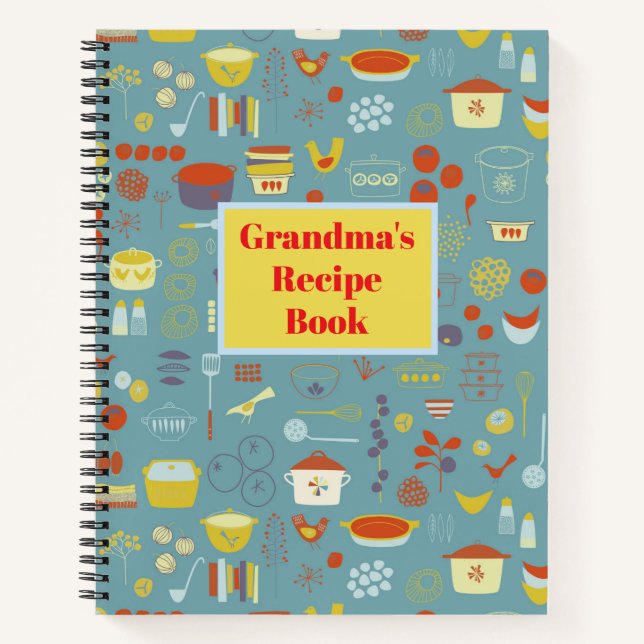 Customizable Retro Recipe Book (Front)