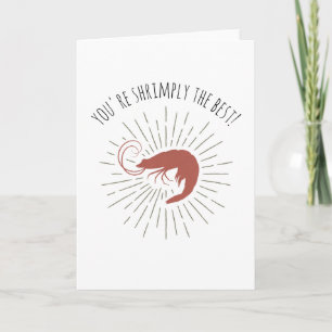 Customizable Retro Seafood Shrimp Note Card