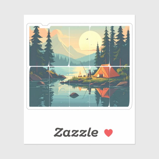 Customizable Retro Touch Grass Outdoors Typography Sticker (Sheet)