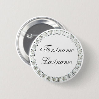 Customizable rhinestones white button