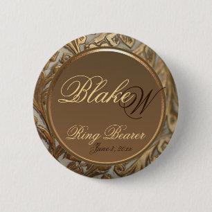 Customizable Ring Bearer Elegant Keepsake Button