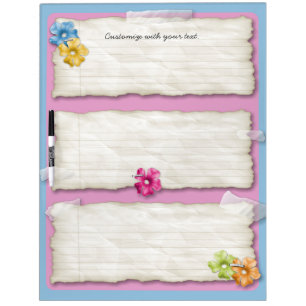 Customizable ripped paper hawaii dry erase board