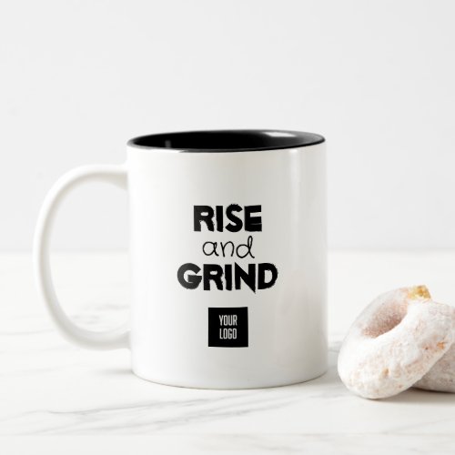 Customizable Rise and Grind  Two_Tone Coffee Mug