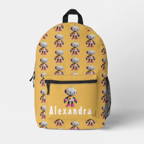 Customizable Robot Kids Printed Backpack