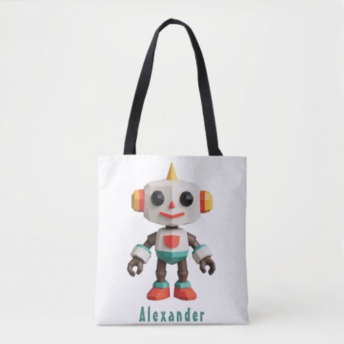 Customizable Robot Kids Tote Bag