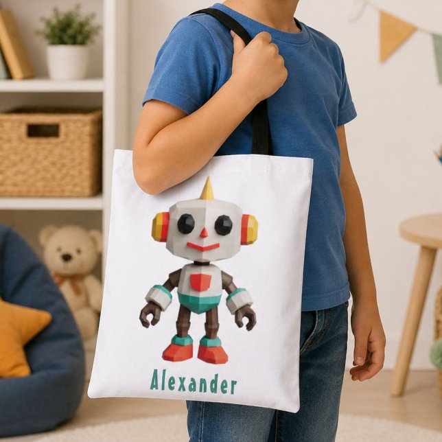 Customizable Robot Kids Tote Bag (Creator Uploaded)