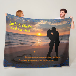 Customizable Romance Couples Gift Fleece Blanket