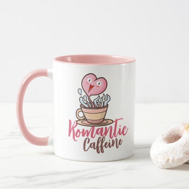 Customizable Romantic Caffeine Mug (With Donut)