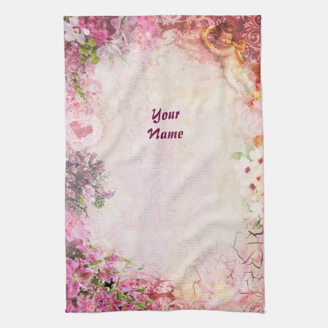 (Customizable) Romantic Kitchen Towel (Vertical)