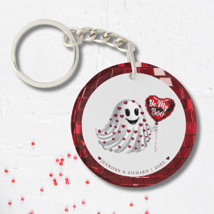 Customizable Romantic Valentine's Day Heart Keychain