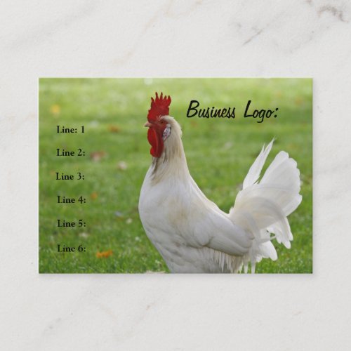 Customizable Rooster, Business Card