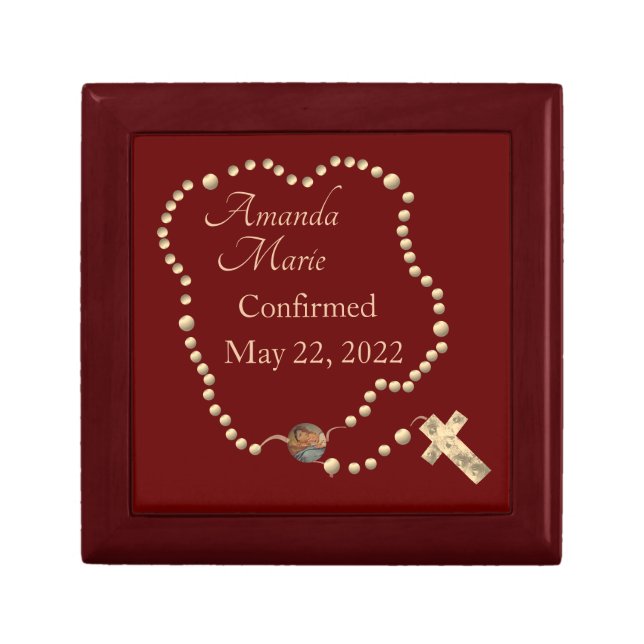 Customizable Rosary/Jewelry Keepsake Box (Front)