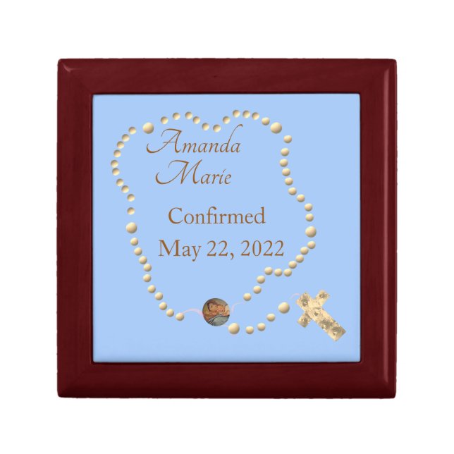 Customizable Rosary/Jewelry Keepsake Box (Front)