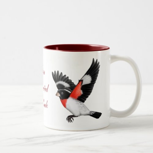 Customizable Rose Breasted Grosbeak Bird Mug