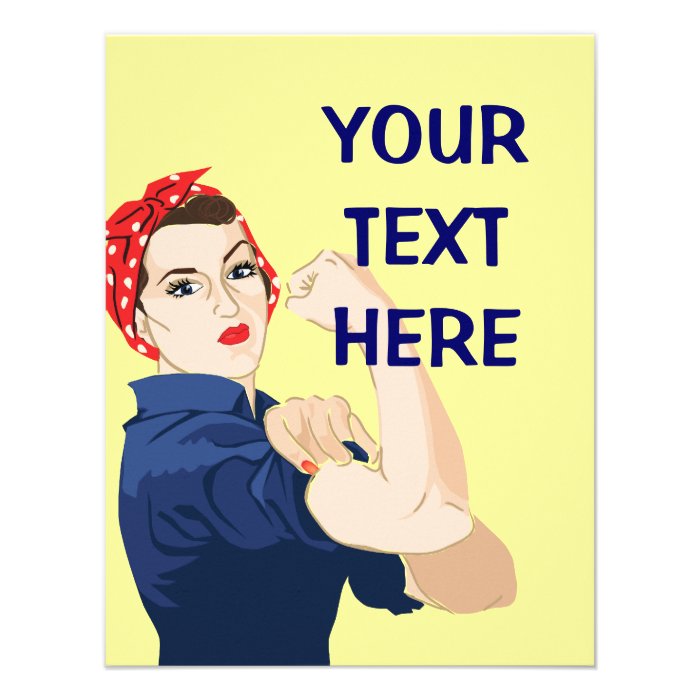 Customizable Rosie Riveter Invites