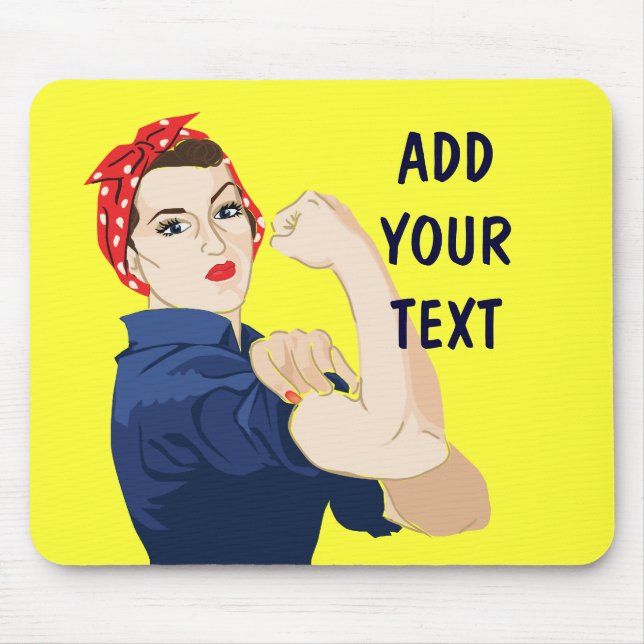 Customizable Rosie Riveter Mouse Pad (Front)