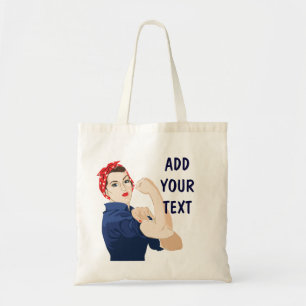 Customizable Rosie Riveter Tote Bag