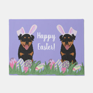 Customizable Rottweiler Easter  Doormat