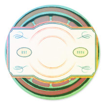 Customizable round glowing label sticker