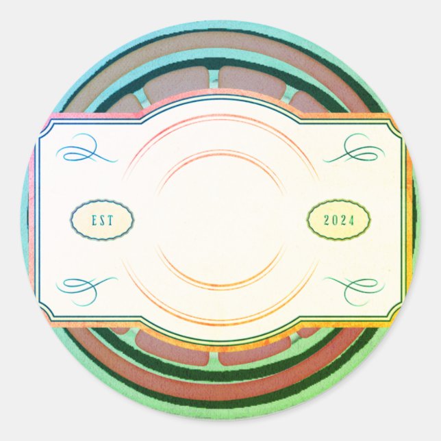 Customizable round glowing label sticker (Front)