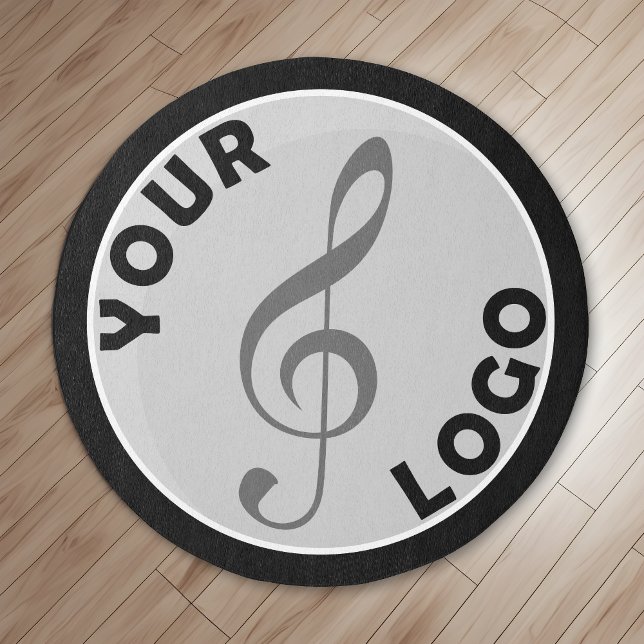 Customizable Round Logo Rug for Business - 5x5  (🎯 Your Logo, Your Brand, Your Style!🏢)