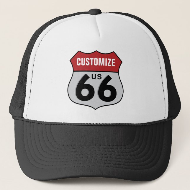 Customizable Route 66 Trucker Hat (Front)