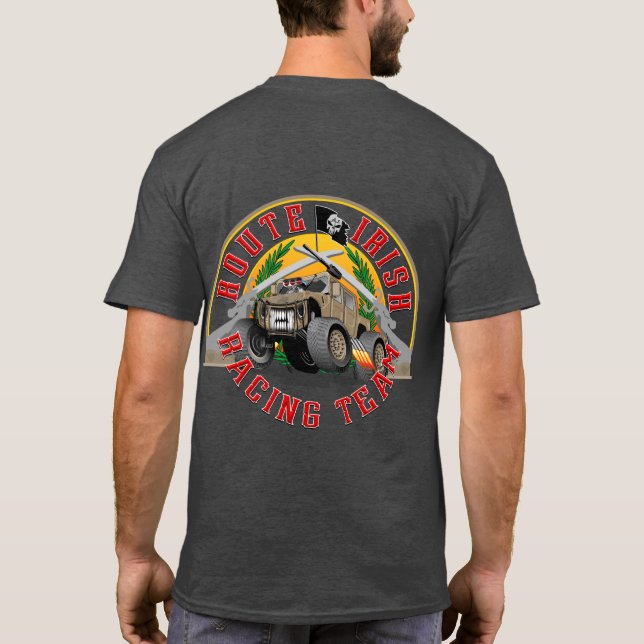 Customizable "ROUTE IRISH GUN TRUCK" T-Shirt (Back)