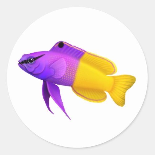 Customizable Royal Gramma Reef Fish Sticker