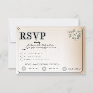 Customizable RSVP Card   Track Guest Attendance