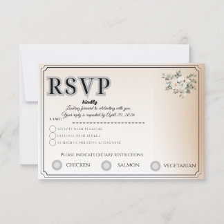 Customizable RSVP Card | Track Guest Attendance