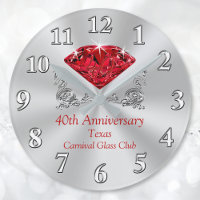 Customizable Ruby 40th Anniversary Clock