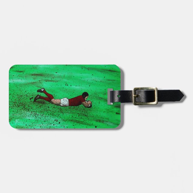 Customizable rugby luggage tag (Front Horizontal)