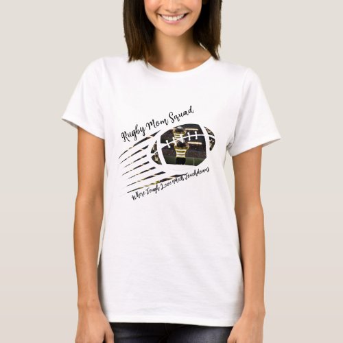 Customizable Rugby Mom Squad T_shirt