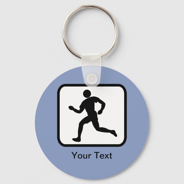 Customizable Runner Logo Keychain (Front)