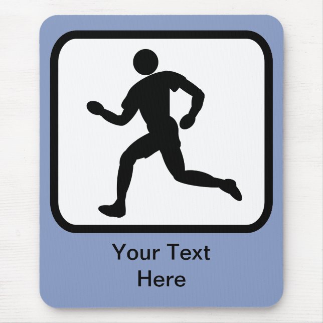 Customizable Runner Logo Mouse Pad (Front)