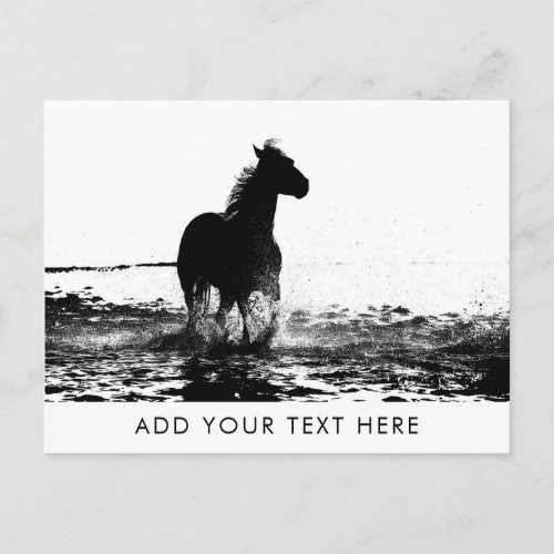 Customizable Running Horse Animal Template Postcard