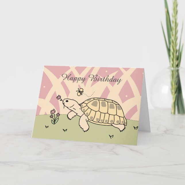 Customizable Russian Tortoise Card (Front)