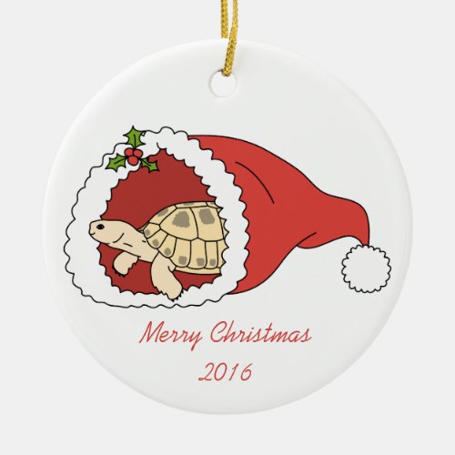 Customizable Russian Tortoise Ornament