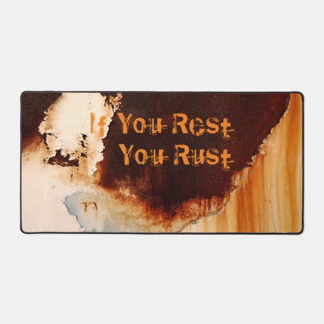 Customizable Rust Art Cool Fun Unique  Desk Mat (Front)